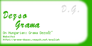 dezso grama business card